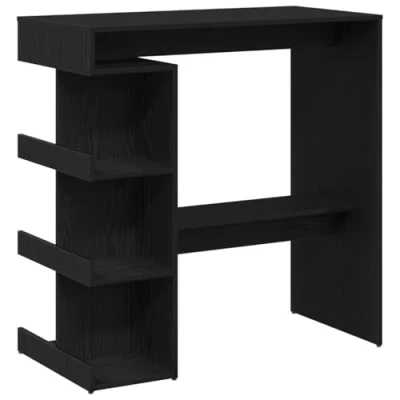 Afbeelding van vidaXL Bartafel Zwart eiken Hout Medium Duurzaam