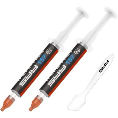 Image de SYY Pâte thermique, 8 g avec kit d&#039;outils Facile à appliquer thermique pour circuit intégré/processeur/processeur/refroidisseurs Haute performance base de carbone Matériau d&#039;interface