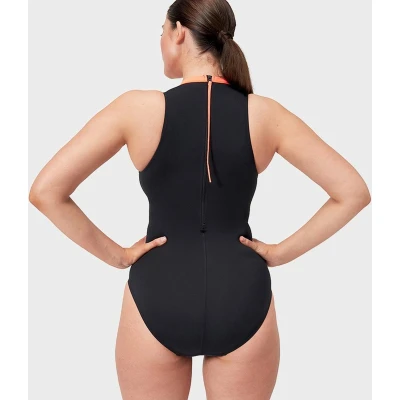 Afbeelding van Speedo Womens Printed Hydrasuit Badpak, Dames, Maat: 40, Black/plum dandy/picton/siren