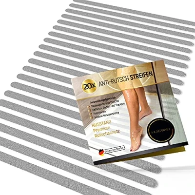 Afbeelding van husstand Anti slip strips voor bad en douche 100% transparant &amp; zelfklevend antislip sticker antislipmatten douchematten