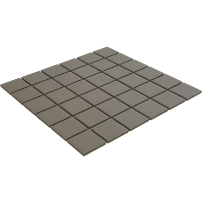Afbeelding van The Mosaic Factory London Vierkant Dark Grey 4,8x4,8 cm
