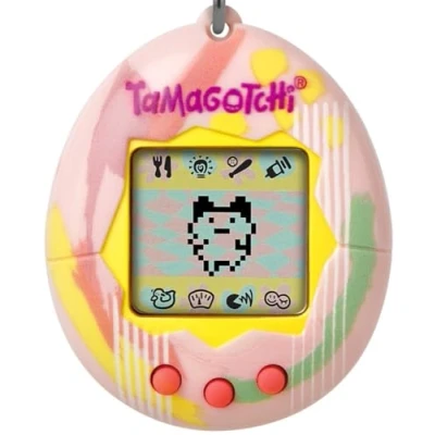 Image de Bandai Tamagotchi Original Art Style Animal électronique virtuel avec écran Couleur, 3 Boutons et Jeux Jouet interactif en Français Enfant 8 Ans + 42883