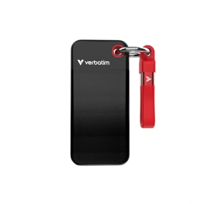 Afbeelding van Verbatim Pocket SSD USB 3.2 Gen 2 1TB Zwart/Rood