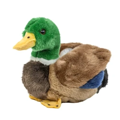 Afbeelding van Pluche dier eend 20 cm groen zwart bruin blauw