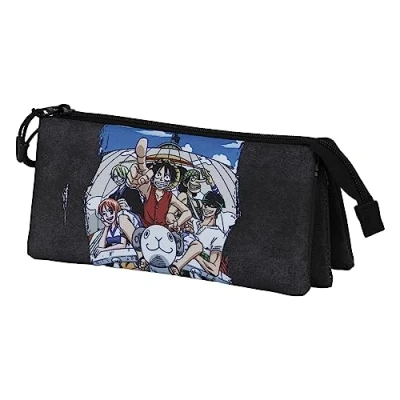 Afbeelding van One Piece Pirates Pennenetui, Triple FAN 2.0, Blauw, één maat, drievoudige 2.0 piratenetui, Pennenetui piraten