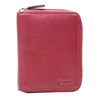 Afbeelding van Esquire Duo lederen damesportemonnee met ritssluiting 0956 59 rood van leer, Rood, klassiek, Klassiek