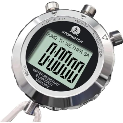 Afbeelding van Rolilink Waterdichte metalen stopwatch voor sport en wedstrijden (2 torens)