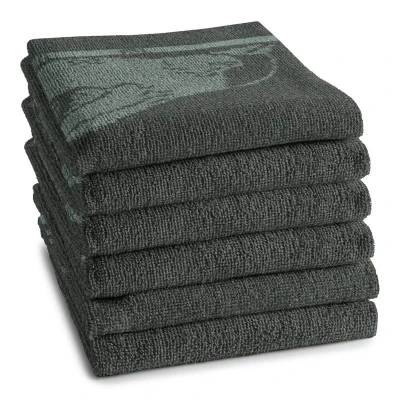 Afbeelding van DDDDD keukendoek Birdy 50x55cm Groen 6 stuks