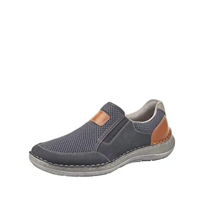 Afbeelding van Rieker Pantoffels heren 03053 14, Blauw Pazifik Atlantis Amaretto Staub 14
