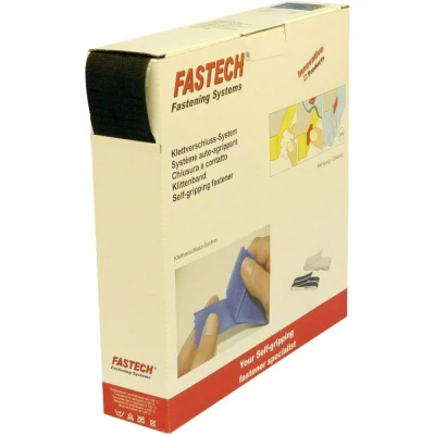 Afbeelding van FASTECH® B50 SK H 999925 Klittenband Om vast te plakken Hotmelt Haakdeel (l x b) 25000 mm 50 Zwart 25 m
