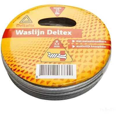Afbeelding van Deltafix Waslijn Deltex met metaaldraadkern