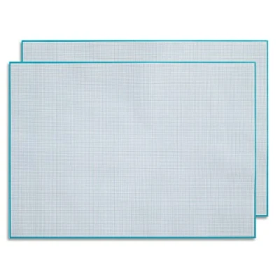 Afbeelding van DV_1201 Bureauonderleggers van millimeterpapier om te schrijven en schetsen, af scheuren, wiskundepapier, kantoor school, DIN A2, Grand I, blauw, offset 90 g/m², 40 vellen