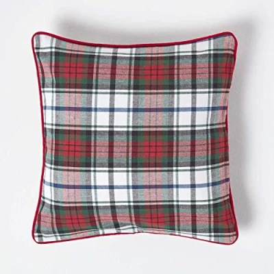 Afbeelding van Homescapes MacDuff rode tartan kussenhoes 45 x cm
