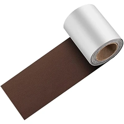 Afbeelding van GELAISI lederen Patch Kit 7,6 x 152cm, 1 rol zelfklevende PU leder reparatie kit, Simili zelfklevend, voor bank, autostoel, meubels, jasje (Bruin)