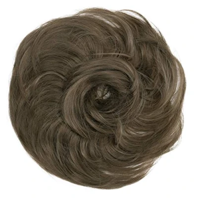Afbeelding van CAISHA Haar Stuk Stropdas Chignons Bruids Kapsels Volumineus Slordig Chignon Licht Golvend Lichtbruin G8B