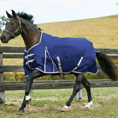 Image de Weatherbeeta Lite Plus Turnout Rug Comfitec Essential Support Cou 50g Navy/Silver/Red 140/190