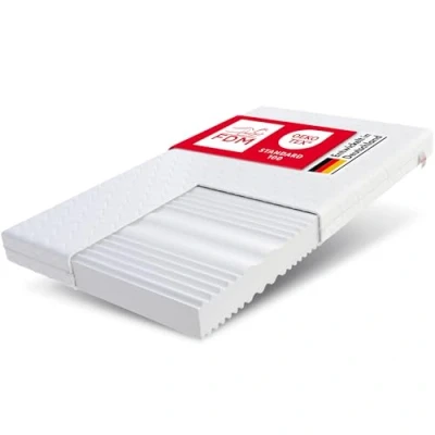 Afbeelding van FDM COMFORT DUO matras, 200 x cm, traagschuim, dikte 12 hardheidsgraad H3 en H4, tweezijdige 7 comfortzones, hoes, wasbaar, Oeko Tex, hypoallergeen