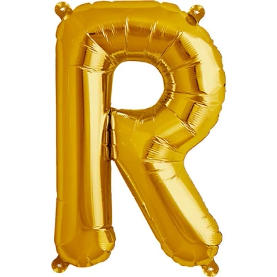 Afbeelding van Letter R Goud lucht 41cm