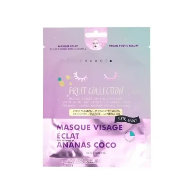 Afbeelding van Inuwet gezichtsmasker radiance fruit collection pineapple coconut