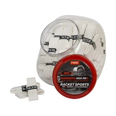 Afbeelding van NOX overgrips PRO 120stuks wit (trommel)
