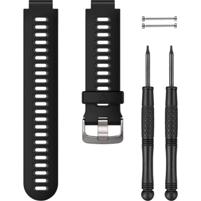 Afbeelding van Garmin Forerunner 735 Siliconen Vervanging Horlogebandje Polsbandje Wearablebandje Zwart/Grijs