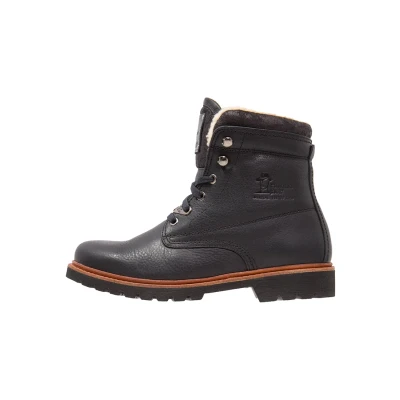 Afbeelding van Panama Jack Aviator Snowboots, Heren, Maat: 41, Black Leer en textiel