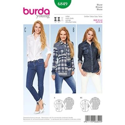 Afbeelding van Burda Naaipatroon 6849 Blouse in variaties
