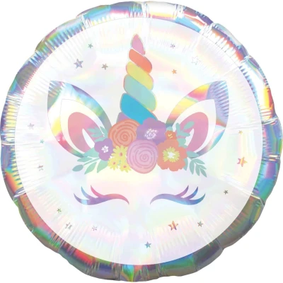 Image de Ballon Hélium Bébé Licorne Métallisé 45cm