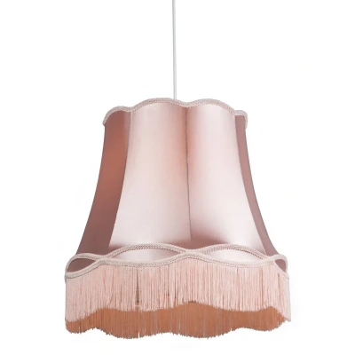 Afbeelding van QAZQA Retro hanglamp roze 45 cm Granny