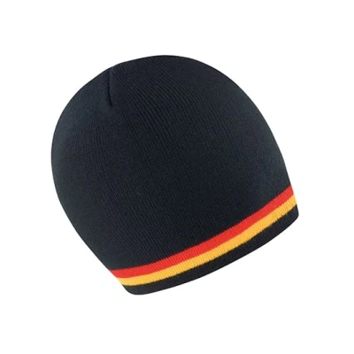 Afbeelding van Result National Beanie R368X Black / Red Gold