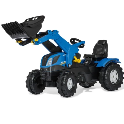 Afbeelding van Rolly Toys traptrekker met voorlader New Holland rollyFarmtrac