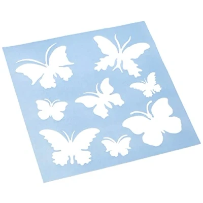Afbeelding van RAYHER Sjabloon &quot;Vlinders&quot; 30 x cm, 8 motieven ca. 5,5 12 wandsjabloon van kunststof, flexibel, vormvast, transparant