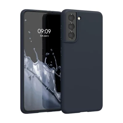 Afbeelding van kwmobile telefoonhoesje geschikt voor Samsung Galaxy S21 Hoesje smartphone Back cover in donkerblauw