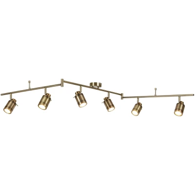 Afbeelding van Searchlight Samson Opbouwspot 6L 180 X 13 19,5 Cm IP44 Antiek Messing