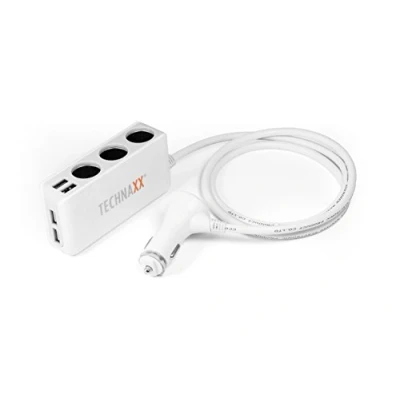 Image de Technaxx TE11 Adaptateur d&#039;alimentation pour voiture 120 Watt 2.4 A (USB allume cigare)