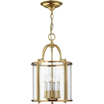 Afbeelding van Hinkley LED Pendelarmatuur Gentry 4X E14 Max 60W Dimbaar Polished Brass