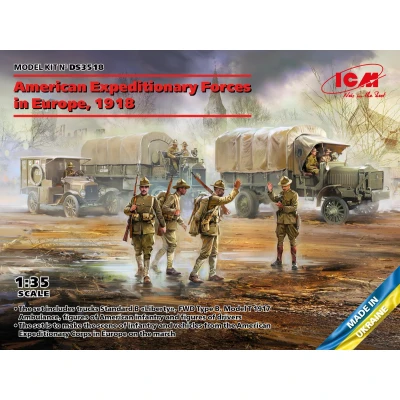 Afbeelding van 1:35 ICM DS3518 American Expeditionary Forces in Europe 1918 Plastic Modelbouwpakket