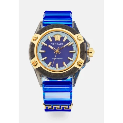 Afbeelding van Versace Watches ICON Active Unisex Horloge, Maat: One Size, Transparent blue/black