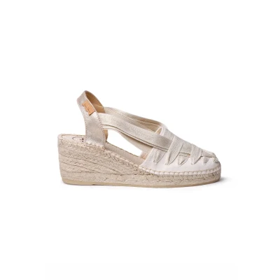 Afbeelding van Toni Pons Tracy Plateaupumps, Dames, Maat: 37, Cru Textiel