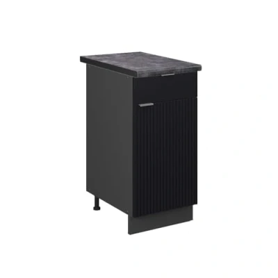 Afbeelding van Vicco Keukenonderkast Fame Line, Zwart gestreept/Antraciet, 40 cm , WB Antraciet