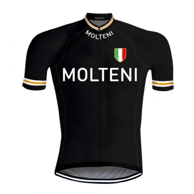 Afbeelding van Retro Wielershirt Molteni Zwart REDTED