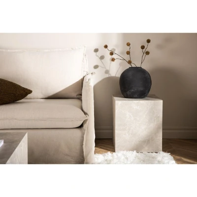 Afbeelding van Clara salontafel marmerlook 40 x cm beige