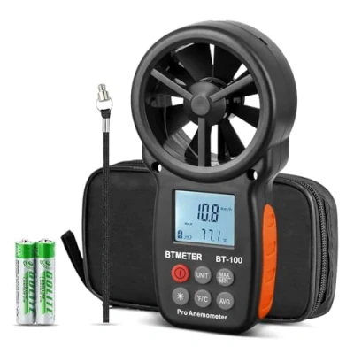 Afbeelding van BTMETER Digitale Windmeter Handheld LCD Wind Snelheids Meter, Nauwkeurige Meting Van de Windsnelheid (CFM) met MAX/MIN/AVG, Achtergrondverlichting Voor Fotograferen
