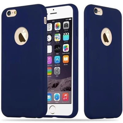 Afbeelding van Cadorabo Hoesje geschikt voor Apple iPhone 6 / 6S in CANDY DONKER BLAUW Beschermhoes gemaakt van flexibel TPU silicone Case Cover