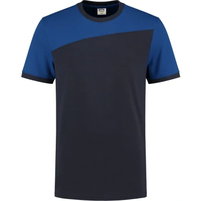 Afbeelding van Tricorp 102006 T Shirt Bicolor Naden Marineblauw/Koningsblauw 7XL