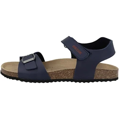 Image de Geox Garçon Ghita Boy Sandal, Bleu Marine Rouge, 34 EU