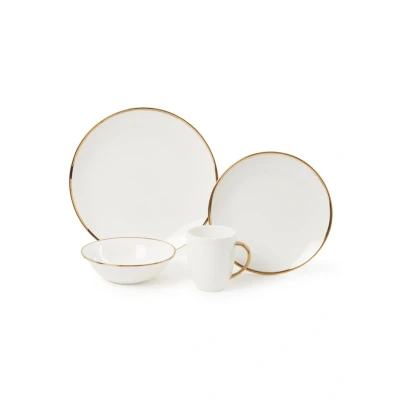 Afbeelding van Vtwonen Gold Dinnerware Raw Serviesset 16 delig Goud