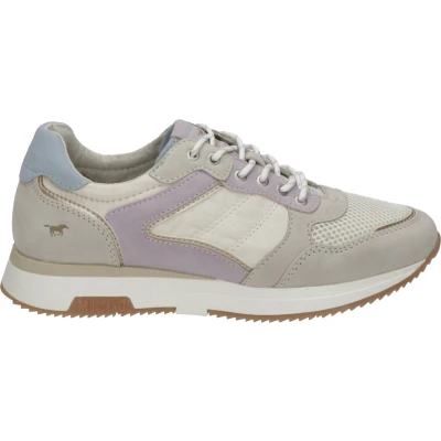 Afbeelding van Mustang Sneakers laag ivory, Dames, Maat: 36, Ivory Imitatieleer/ textiel