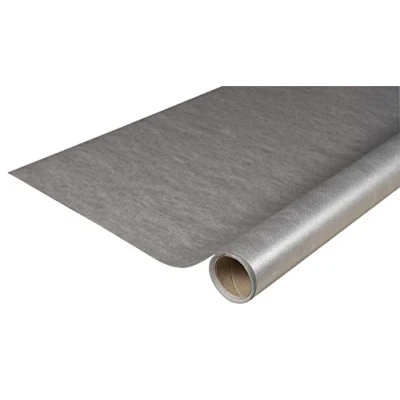 Afbeelding van Pro Nappe Ref. R780552I, spunbond niet geweven tafelkleed voor éénmalig gebruik, scheurbestendig, waterafstotend en afveegbaar materiaal, 5 m lang x 1,20 breed, zilverkleurig