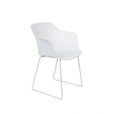 Afbeelding van Feliz Lifestyle Tango Eetkamerstoelen met armleuning Wit Set van 2
